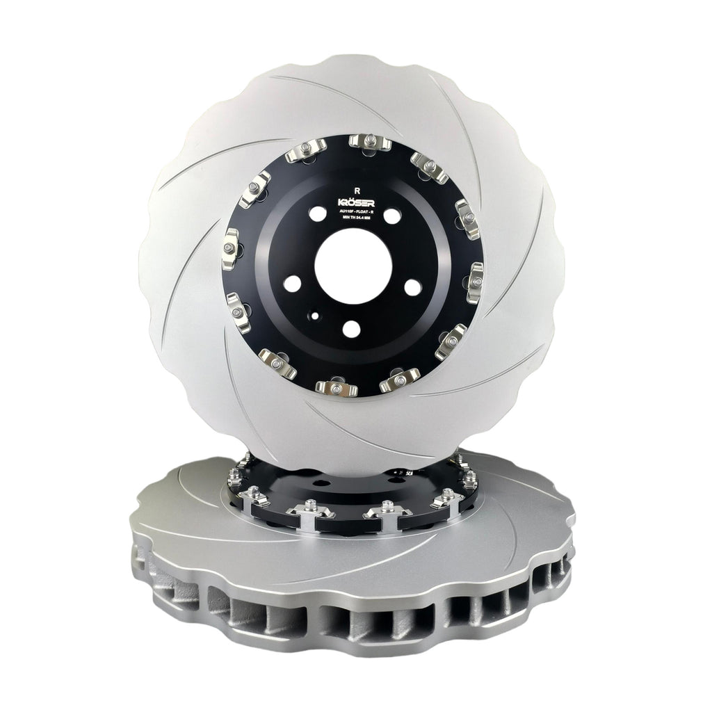 2014-2018 Audi RS7 - Front Two-Piece Floating Brake Rotors | Waved | Direct Fit