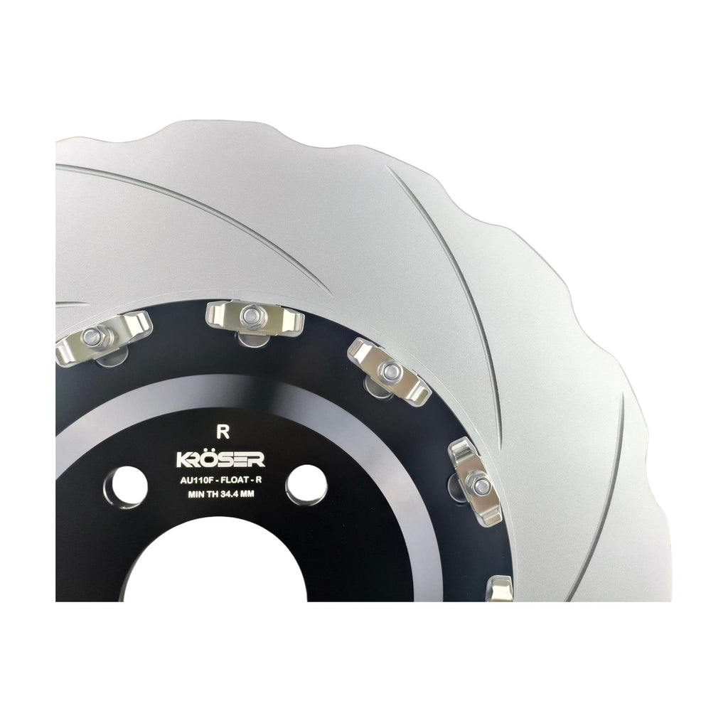 2014-2018 Audi RS7 - Front Two-Piece Floating Brake Rotors | Waved | Direct Fit