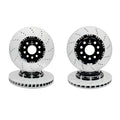 2009-2024 Audi A3/Q3/S3 & VW GTI/Golf R/Jetta/Tiguan/CC - Front & Rear Two-Piece Floating Brake Rotors | 4-Piece Kit | Direct Fit