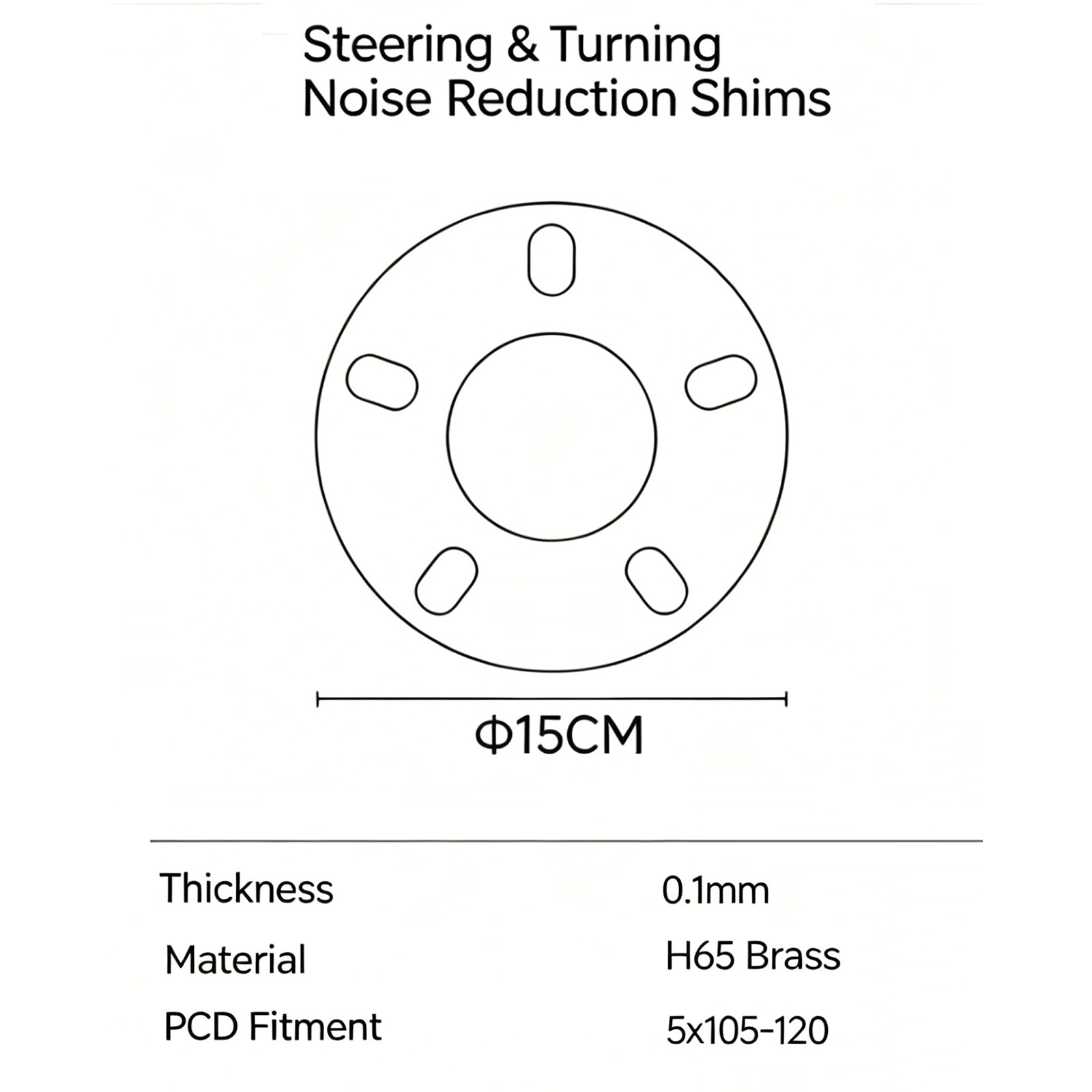 Steering Noise Reduction Copper Shims