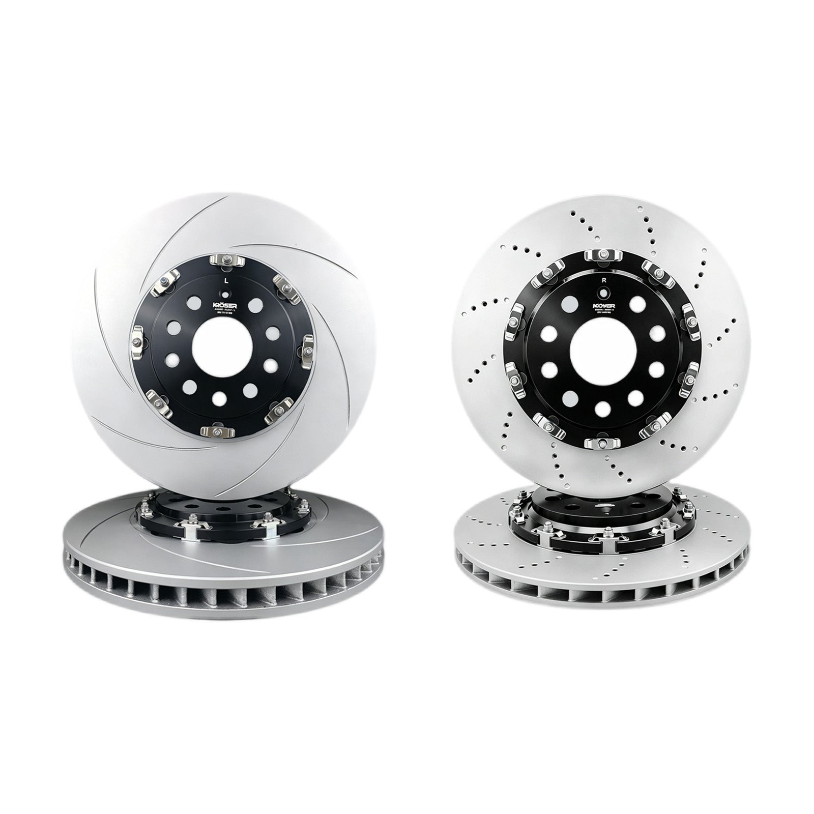 2003-2024 Audi A3/S3 & VW GTI/Golf R/Tiguan -  Front & Rear Two-Piece Floating Brake Rotors | 4-Piece Kit | Direct Fit