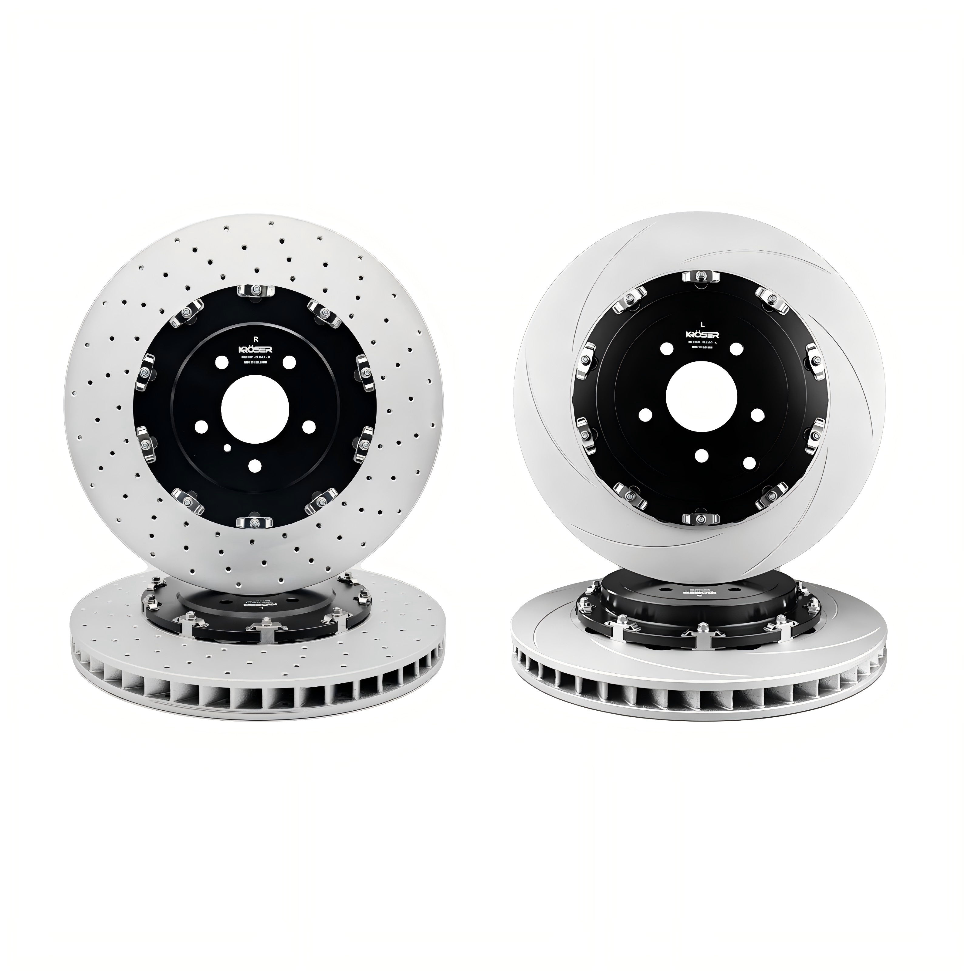 2011-2024 Nissan GT-R - Front & rear Two-Piece Floating Brake Rotors | 4-Piece Kit | Direct Fit
